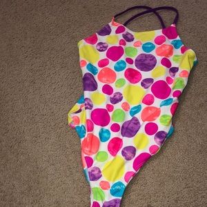 polka dot bathing suit